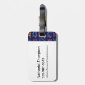 Batwheels™ Neon Kontur Muster Gepäckanhänger (Rückseite vertikal)