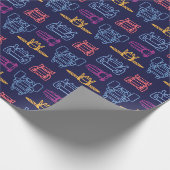 Batwheels™ Neon Kontur Muster Geschenkpapier (Ecke)