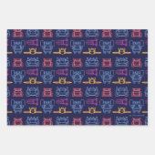 Batwheels™ Neon Kontur Muster Geschenkpapier Set (Vorderseite)