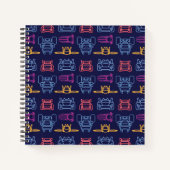 Batwheels™ Neon Kontur Muster Notizblock (Vorderseite)