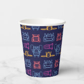 Batwheels™ Neon Kontur Muster Pappbecher (Rückseite)