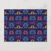 Batwheels™ Neon Kontur Muster Postkarte (Vorderseite)