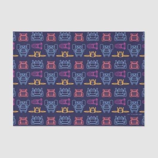 Batwheels™ Neon Kontur Muster Seidenpapier (Vorderseite)