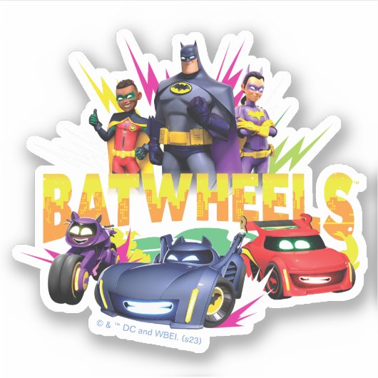 Batwheels™ Superherd Team Aufkleber (Vorderseite)