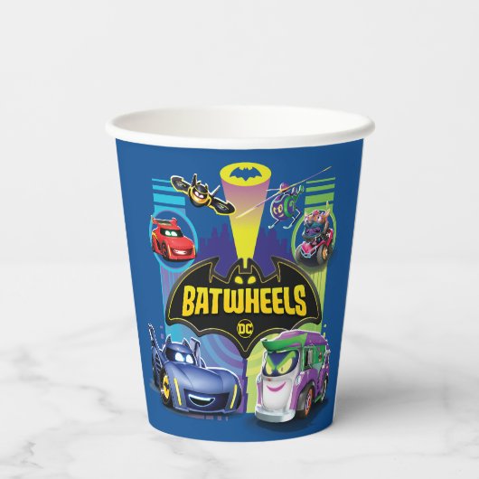 Batwheels™ Vs Legion of Zoom Pappbecher (Rückseite)