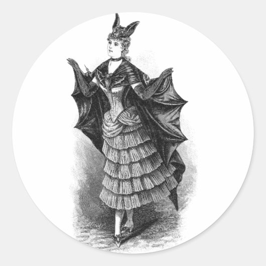 Batwoman 1899 runder aufkleber (Vorderseite)