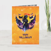 Batwoman Happt Halloween Karte (Vorderseite)