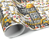 Bau 1. Geburtstag Party Geschenkpapier (Rolleneckpunkt)