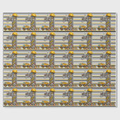 Bau 1. Geburtstag Party Geschenkpapier (Flach)