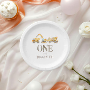 Bau 1. Geburtstag Party Teller