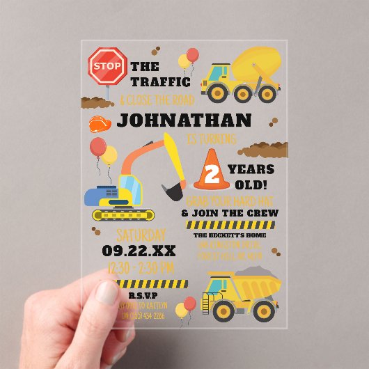 Bau 2. Geburtstag Acryleinladungen (Insitu (Handheld))