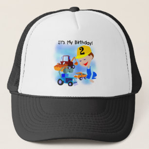 Bau-2. Geburtstags-T-Shirts und Geschenke Truckerkappe