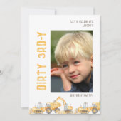 Bau 3. Foto Geburtstagsfeier Einladung (Vorderseite)