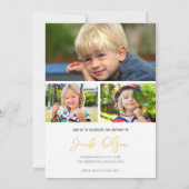 Bau 3. Foto Geburtstagsfeier Einladung (Rückseite)