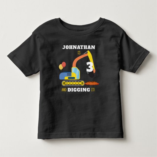 Bau 3. Geburtstag Kleinkind T-shirt (Vorderseite)