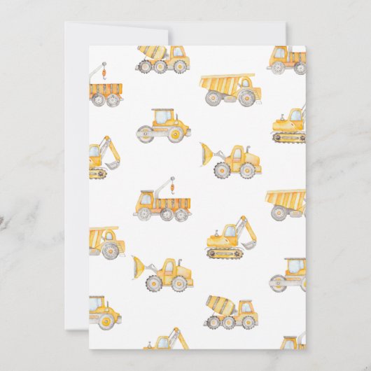 Bau 3. Geburtstagsfeier Einladung (Rückseite)