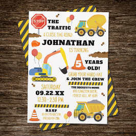 Bau 5. Geburtstag Einladung