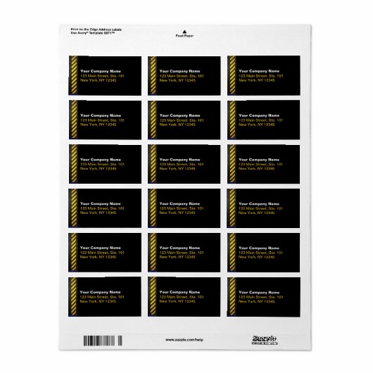 Bau Adressaufkleber (Vorne)