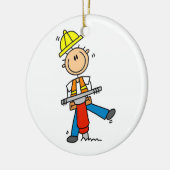 Bau-Arbeitskraft mit Jack-Hammer-Geschenken Keramikornament (Links)