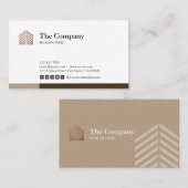 Bau-Architekten-Sozialbrown-Visitenkarte Visitenkarte (Vorne/Hinten)