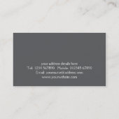 Bau-/Architekten-Visitenkarte Visitenkarte (Rückseite)