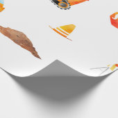 Bau auf Weiß Geschenkpapier (Ecke)