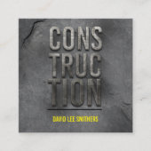 Bau/Auftragnehmer Quadratische Visitenkarte (Vorderseite)