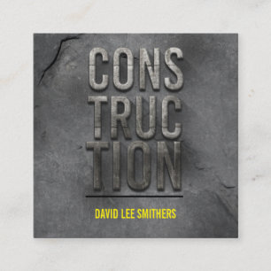 Bau/Auftragnehmer Quadratische Visitenkarte