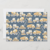 Bau Baby Dusche Einladung (Rückseite)