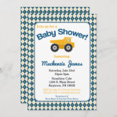 Bau Baby Dusche Einladung Junge Truck (Vorne/Hinten)