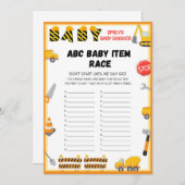 Bau Baby Duschgel - Bearbeitbarer Name - Einladung (Vorne/Hinten)