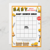 Bau Baby Duschgel - Bearbeitbarer Name - Einladung (Vorne/Hinten)