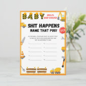 Bau Baby Duschgel - Bearbeitbarer Name - Einladung (Stehend Vorderseite)