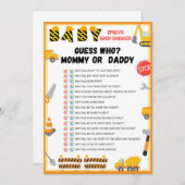 Bau Baby Duschgel - Bearbeitbarer Name - Einladung (Vorne/Hinten)