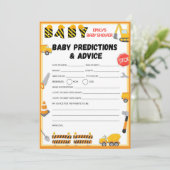 Bau Baby Duschgel - Bearbeitbarer Name - Einladung (Stehend Vorderseite)