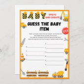 Bau Baby Duschgel - Bearbeitbarer Name - Einladung (Vorne/Hinten)