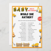 Bau Baby Duschgel - Bearbeitbarer Name - Einladung (Vorne/Hinten)