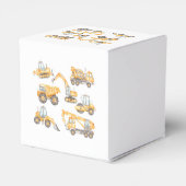 Bau Baby-Duschkabine LKW Party Geschenkschachtel (Rückseite)