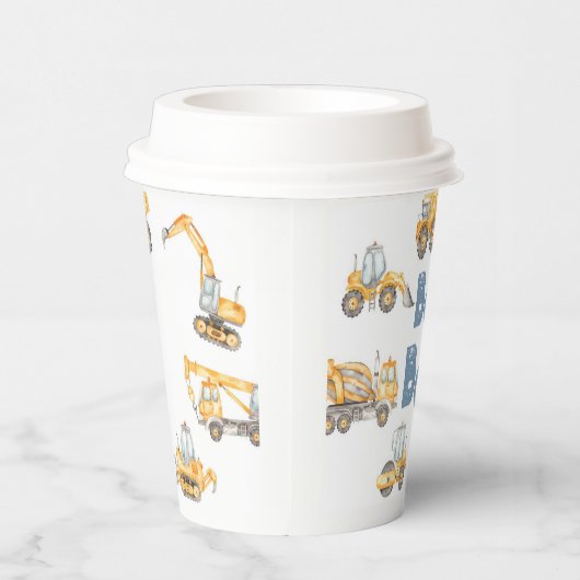 Bau Baby-Duschkabine LKW Party Pappbecher (Rechts)