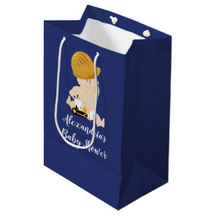 Bau-Baby-Planierraupen-Geschenk-Tasche Mittlere Geschenktüte