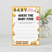 Bau Baby Showspiel - Bearbeitbarer Name - in Einladung (Stehend Vorderseite)