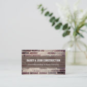 Bau-Backsteinmauer-Beschaffenheits-Visitenkarten Visitenkarte (Stehend Vorderseite)