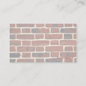 Bau-Backsteinmauer-Thema Visitenkarte (Rückseite)