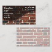 Bau-Backsteinmauer-Thema Visitenkarte (Vorne/Hinten)