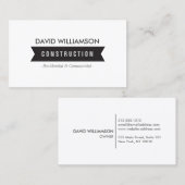 BAU, BAUER, ARCHITEKT VISITENKARTE (Vorne/Hinten)