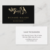 Bau bearbeitet Heimwerker-gelben schwarzen Visitenkarte (Vorne/Hinten)