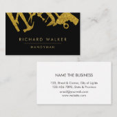 Bau bearbeitet Heimwerker-Goldschwarzes Visitenkarte (Vorne/Hinten)