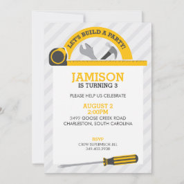 Bau bearbeitet Party Einladung