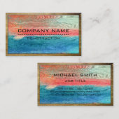 Bau Beruflich modernes, farbiges Holz #8 Visitenkarte (Vorne/Hinten)