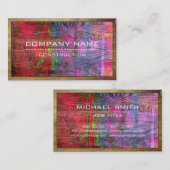 Bau Beruflich modernes, farbiges Holz #9 Visitenkarte (Vorne/Hinten)